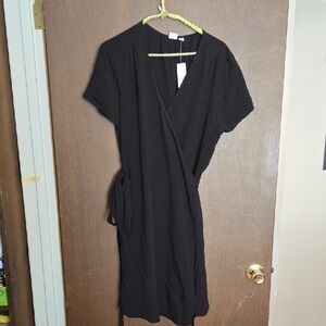 GAP Black Wrap Dress